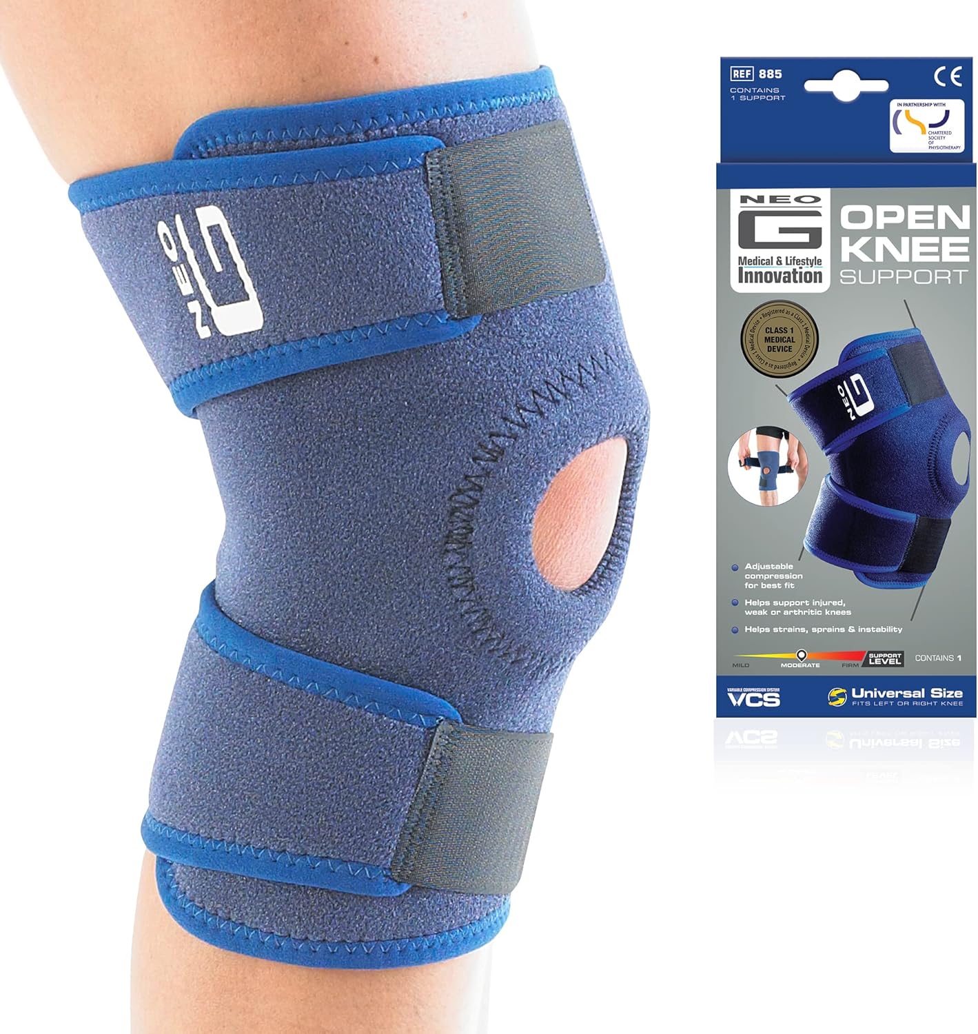 Open Patella Adjustable Knee Support- Knee Supports for Joint Pain Men and Women 