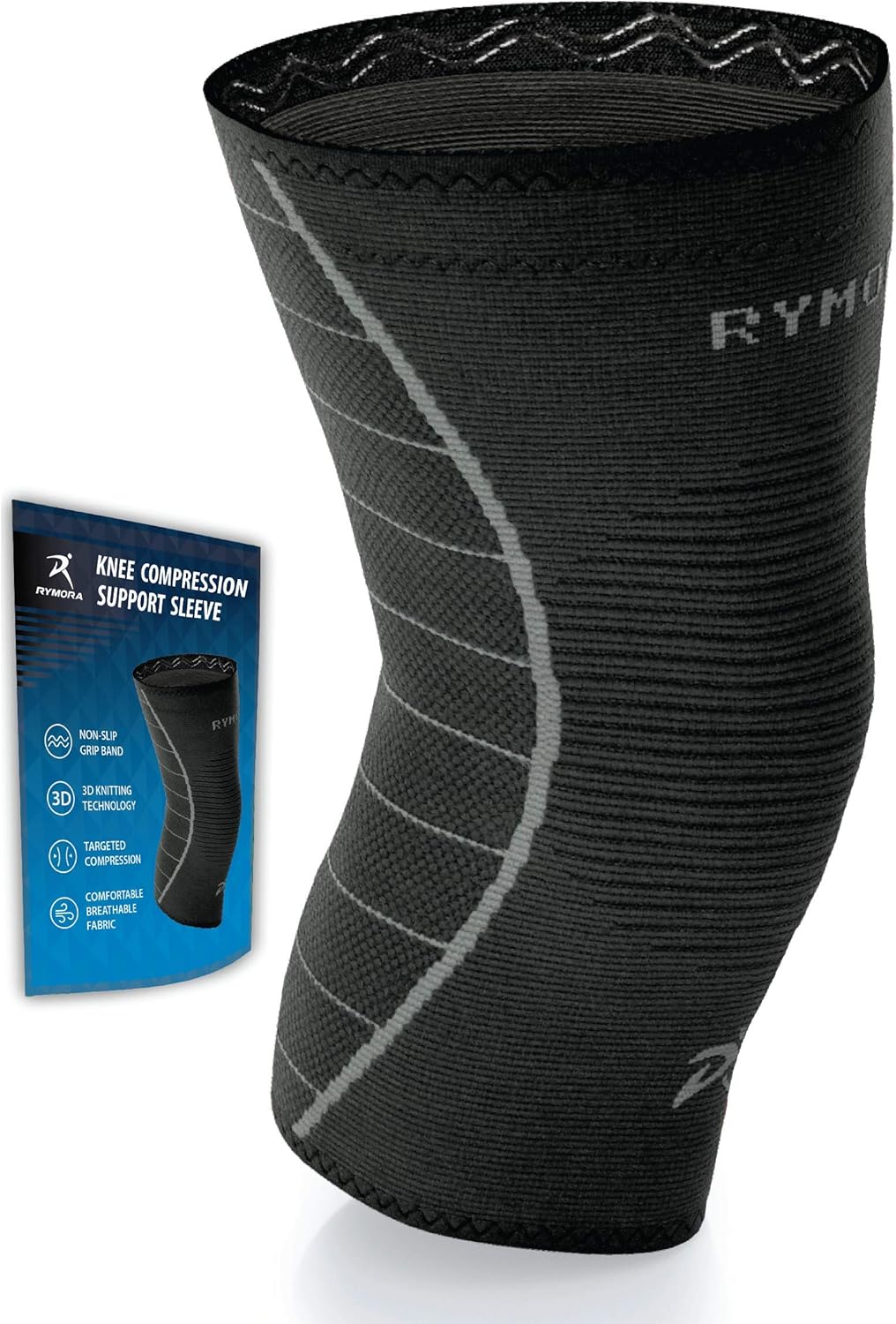 Knee Compression Sleeves for Men and Women  - Choice of Single or Pair