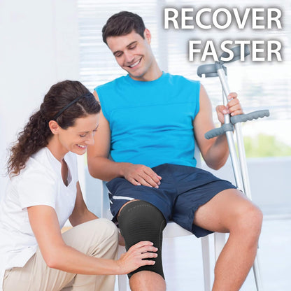 Knee Compression Sleeves for Men and Women  - Choice of Single or Pair