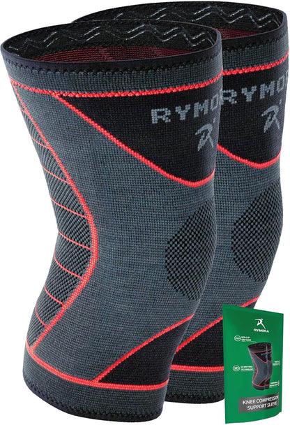 Knee Compression Sleeves for Men and Women  - Choice of Single or Pair