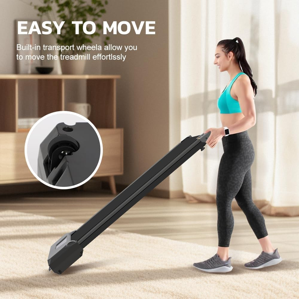 Under Desk Treadmill for Home Use Portable Treadmill Electric Walkstation with LED Display Remote Control, Walking Running Machine for Home Office Gym Use, Free Installation
